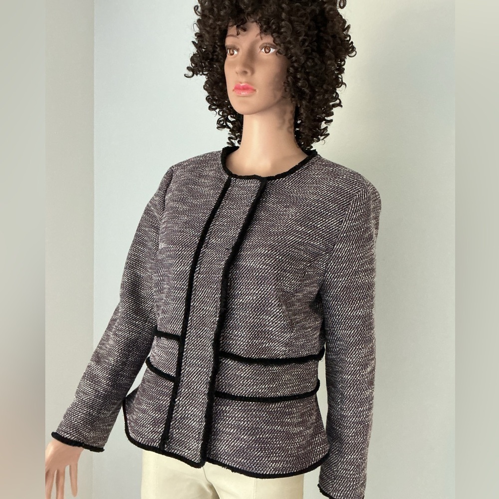 Banana Republic Black and Gray Blazer Sz 12